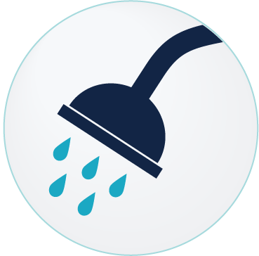 Bathing or showering